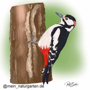 Buntspecht Iluustration